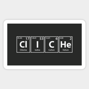 Cliche (Cl-I-C-He) Periodic Elements Spelling Sticker